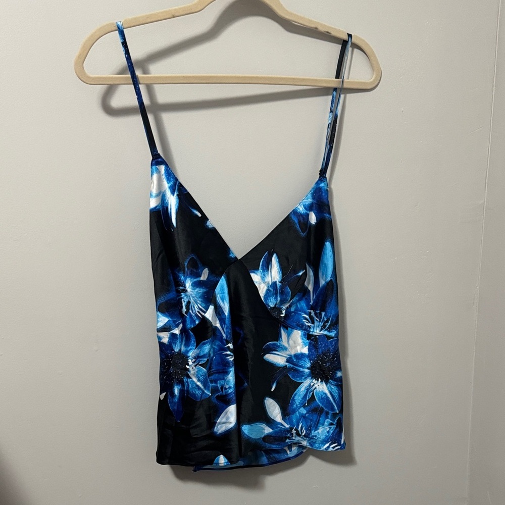 NWOT! Victoria’s Secret SAMPLE!! Black and Blue Floral Camisole